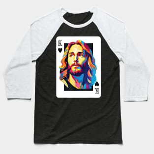 Jesus is King Card Christian Faith Baseball T-Shirt